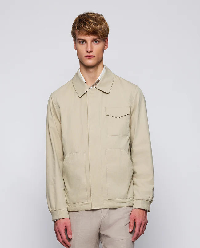 ABRIGO BEIGE/AZUL MIRTO