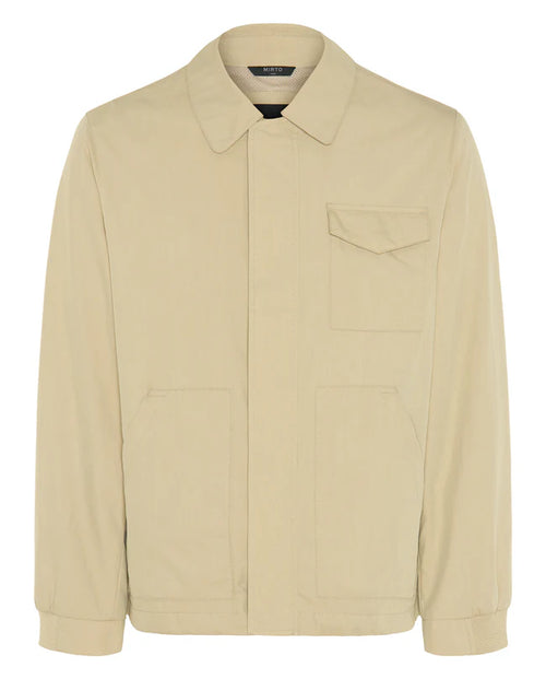 ABRIGO BEIGE/AZUL MIRTO