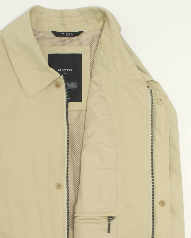 ABRIGO BEIGE/AZUL MIRTO