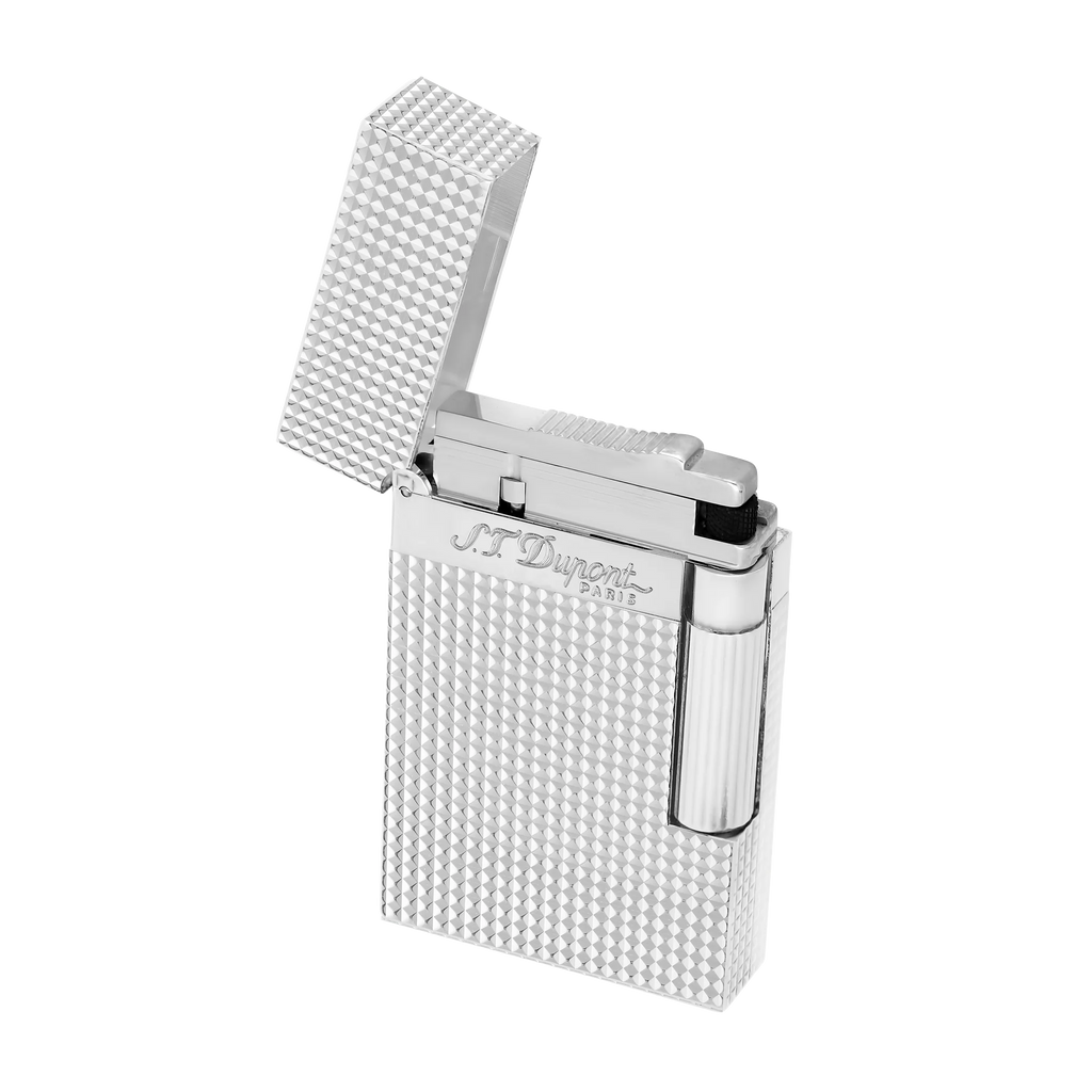 Guilloche lighter silver