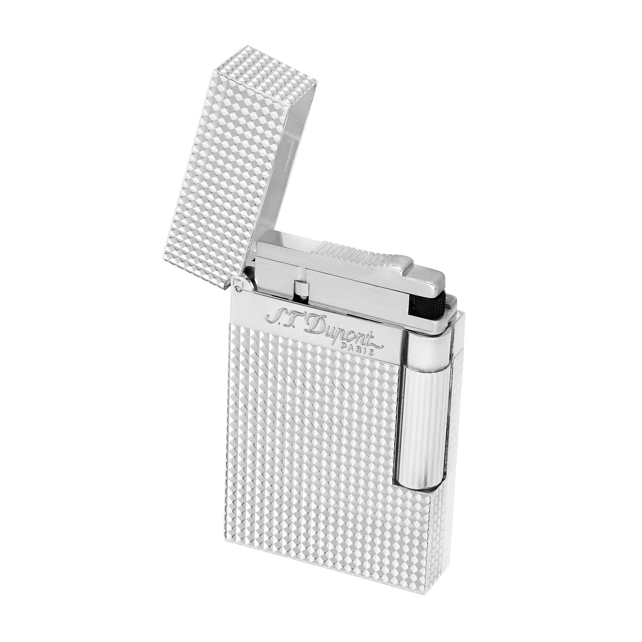 Guilloche lighter silver