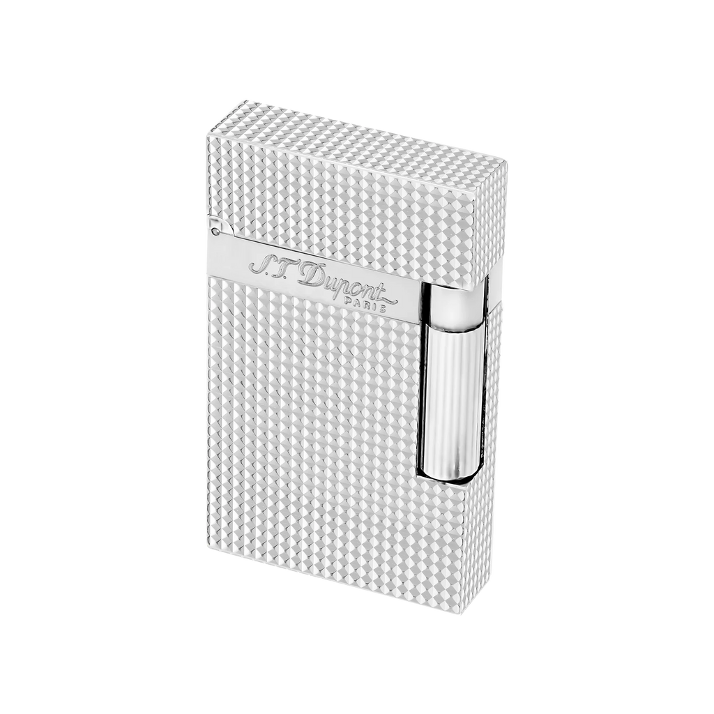 Guilloche lighter silver