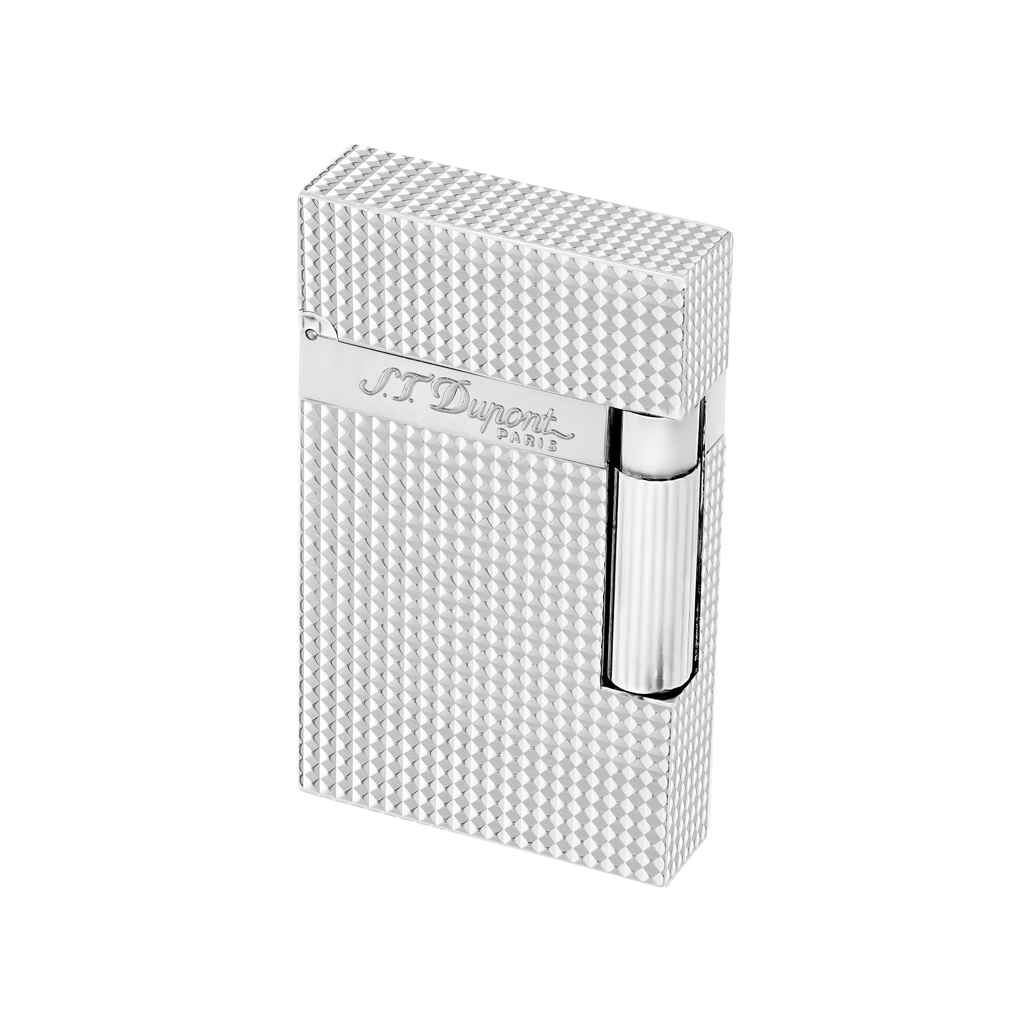 Guilloche lighter silver