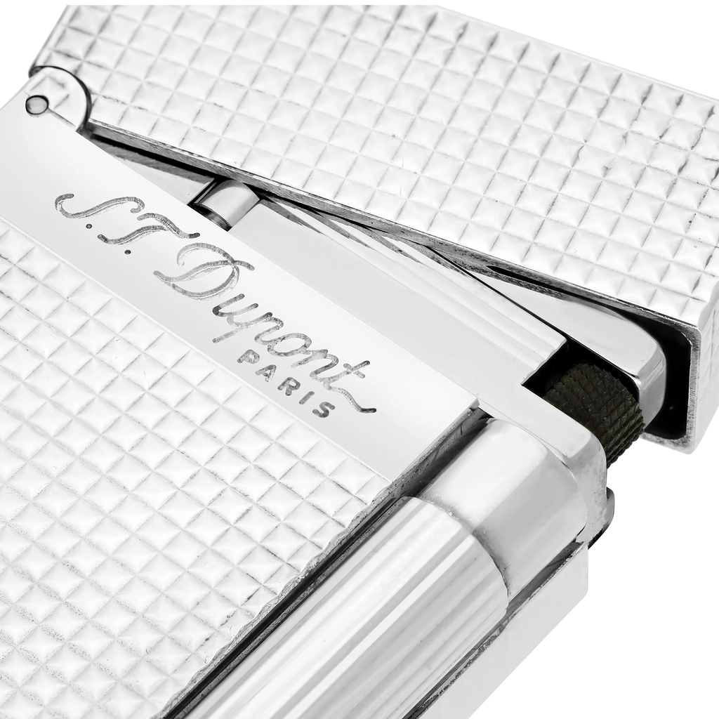 Guilloche lighter silver