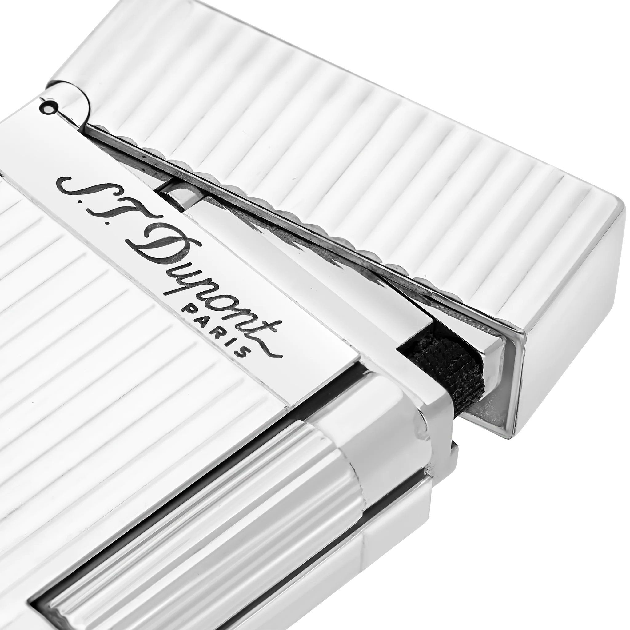 Guilloche lighter silver