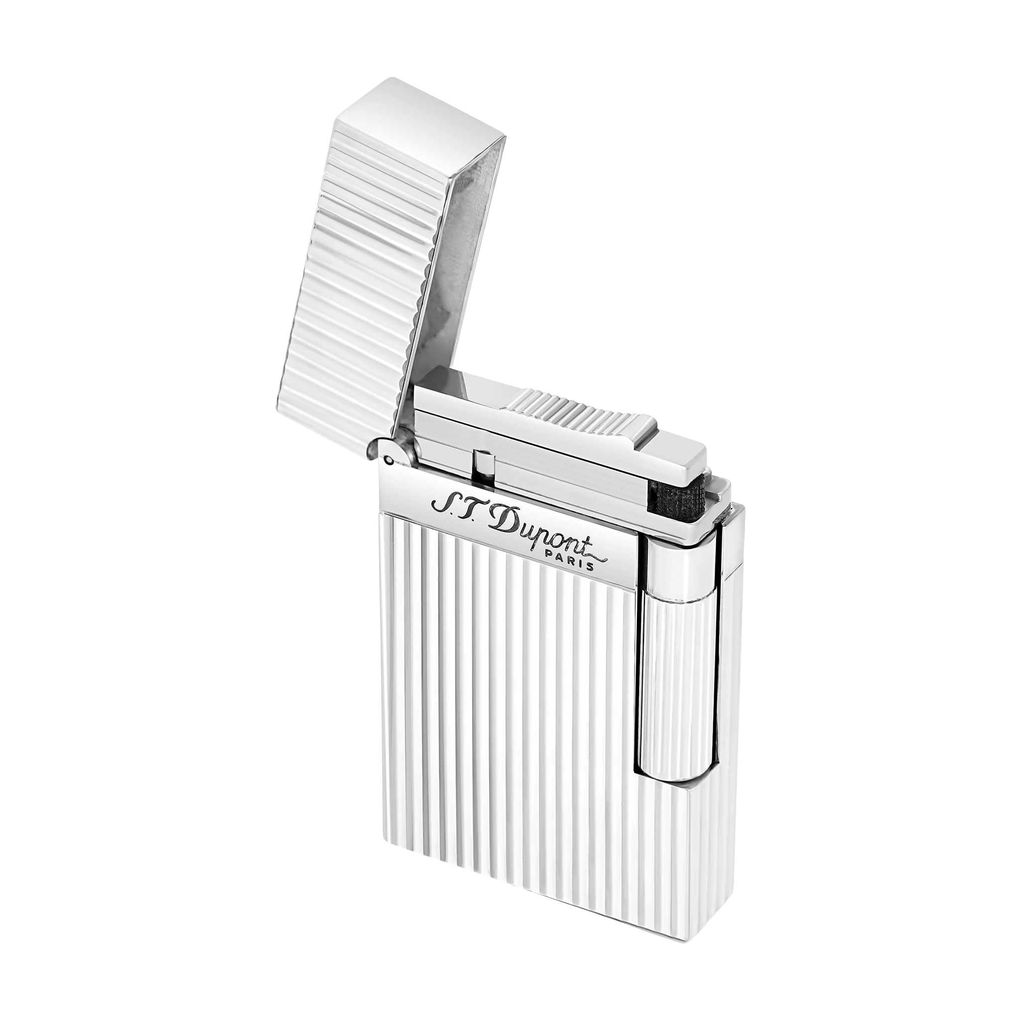 Guilloche lighter silver